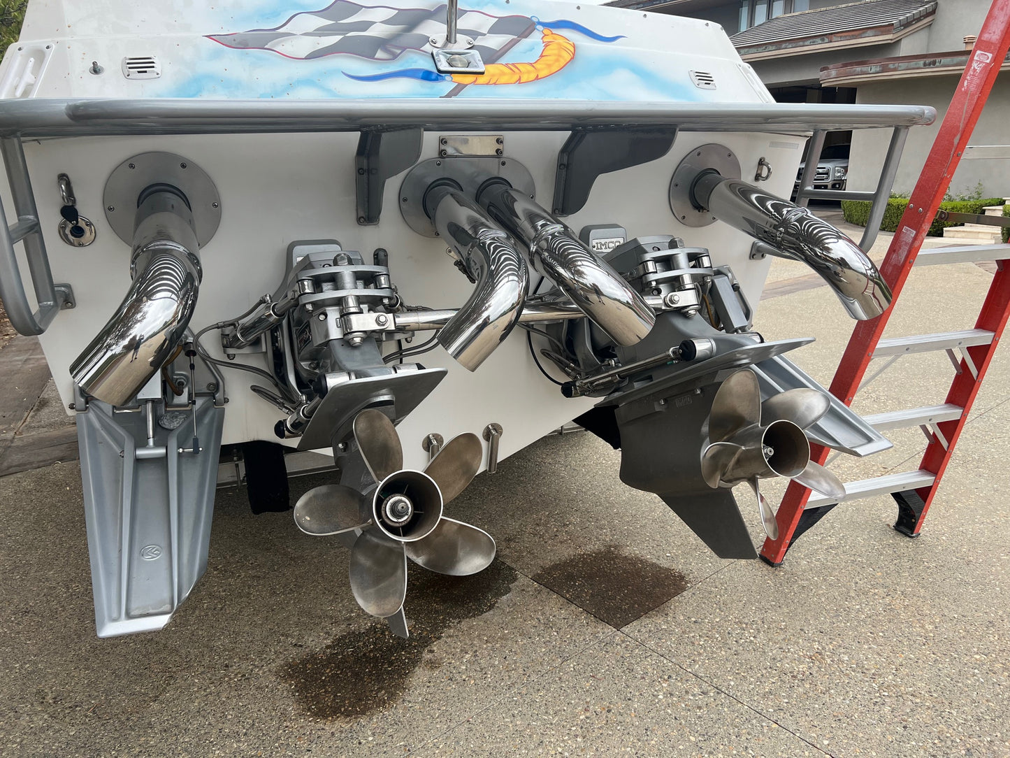 1997 Apache Warrior 36/ Triple Axle Trailer...Located in San Diego, Ca...Offered By Yacht Coast Yacht Sales