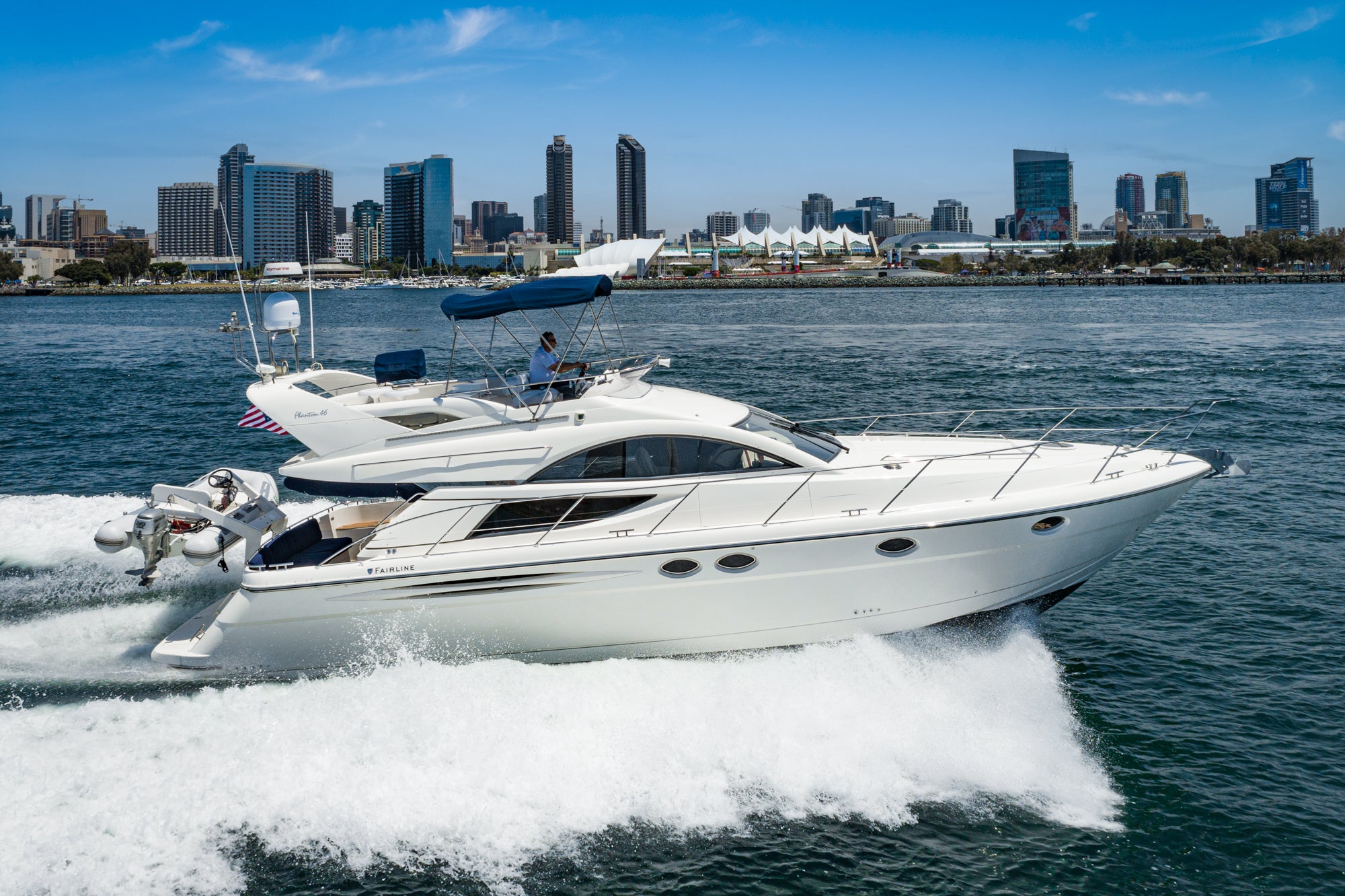 2002 Fairline Phantom 46.... LLC Owned & possible slip transfer at Marriott Downtown San Diego, Ca...
