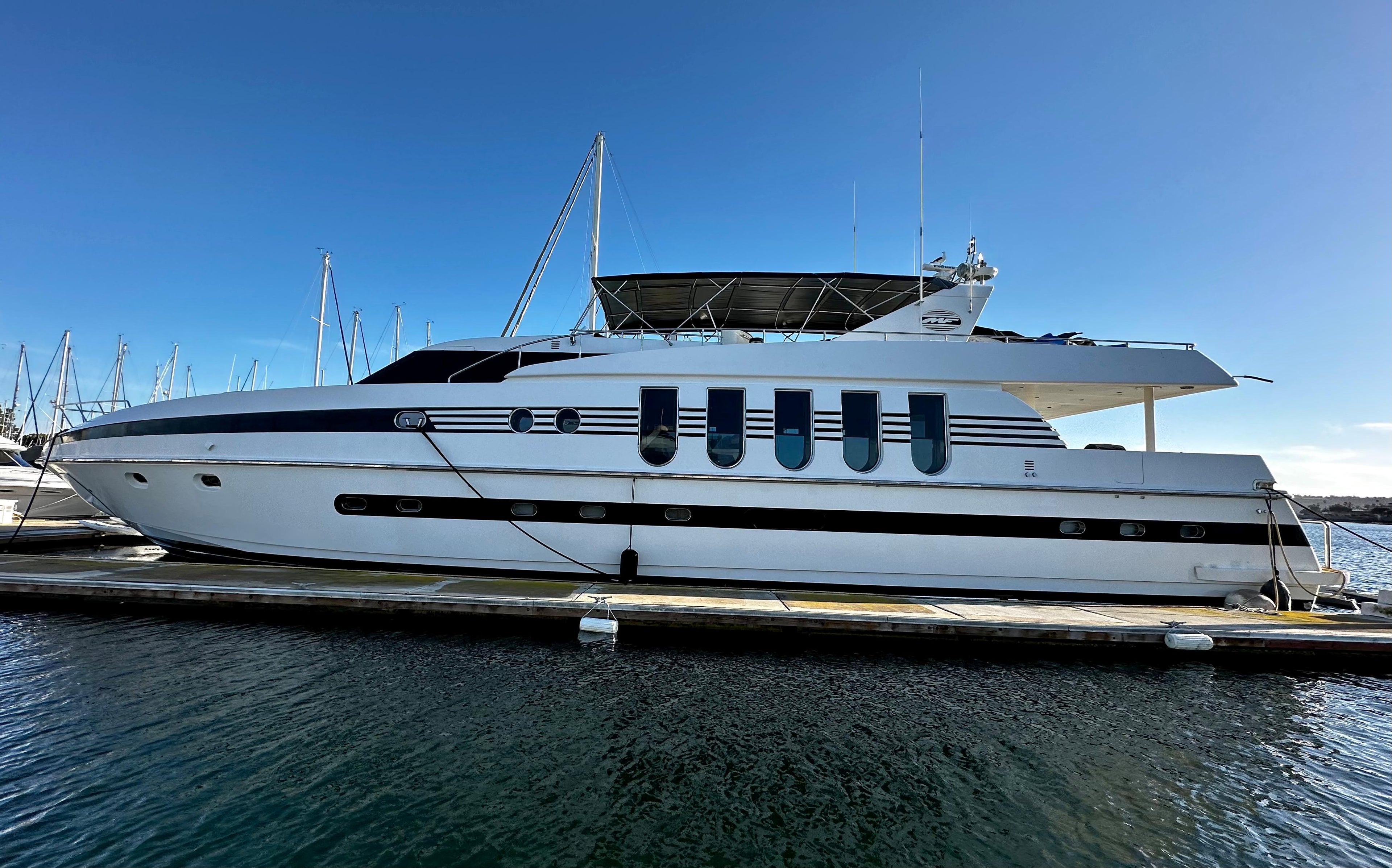 1996 92' Monte Fino Yacht... Located in San Diego... Offered by Yacht Coast Yacht Sales