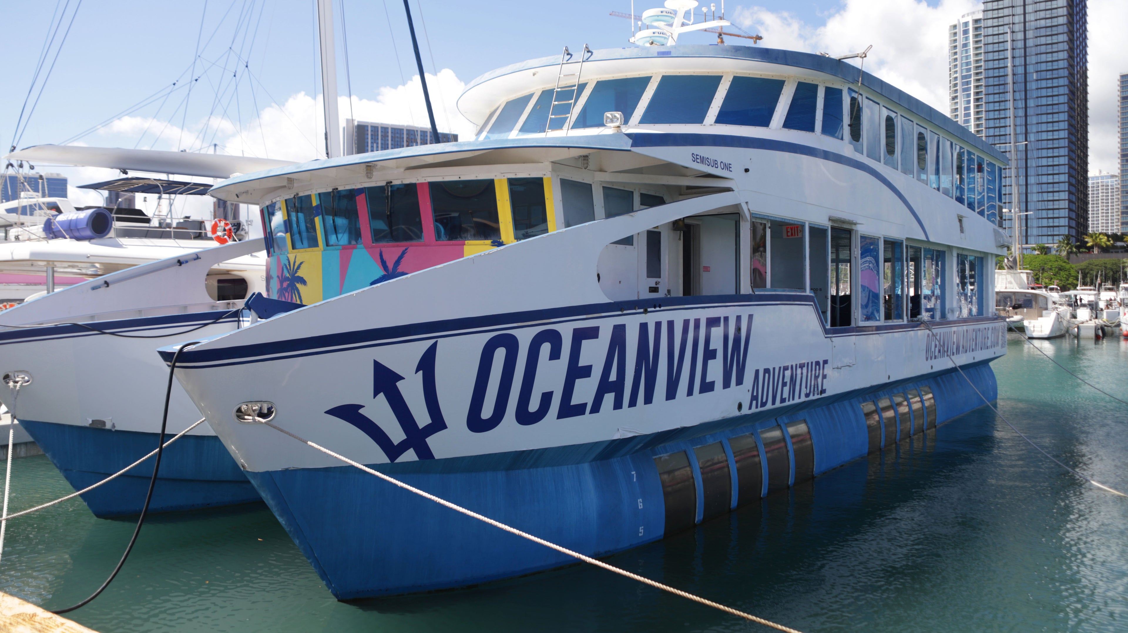 Huge Price Reduction! 2010 77' SemiSub Power Catamaran Passenger Vessel with Slip... Located in Honolulu, Hawaii... Offered By Yacht Coast Yacht Sales