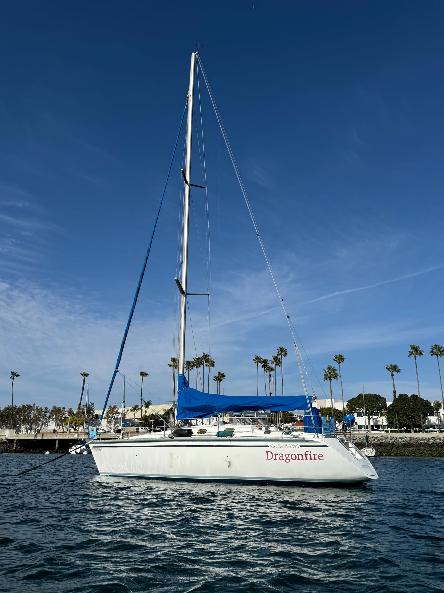 Sold! 1987 Hunter 37' Legend. For sale by Yacht Coast Yacht Sales San Diego, Ca