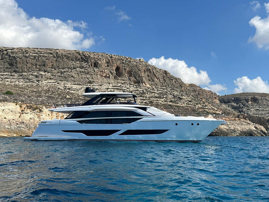 2023 Ferretti Yachts 860... Located in Valletta, Malta... Offered by Yacht Coast Yacht Sales