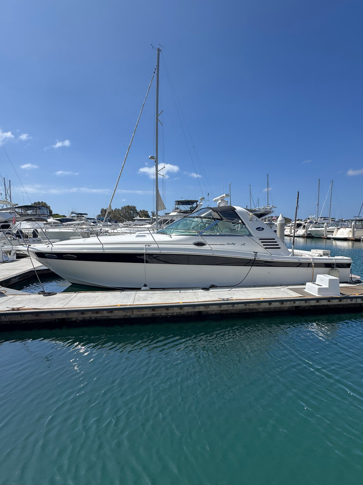 1997 Sea Ray 370 EC Caterpillar Diesel Powered... Located at the Marriott Marina Downtown San Diego, Ca... Offered by Yacht Coast Yacht Sales 2353 Shelter Island Drive, San Diego, Ca 92106