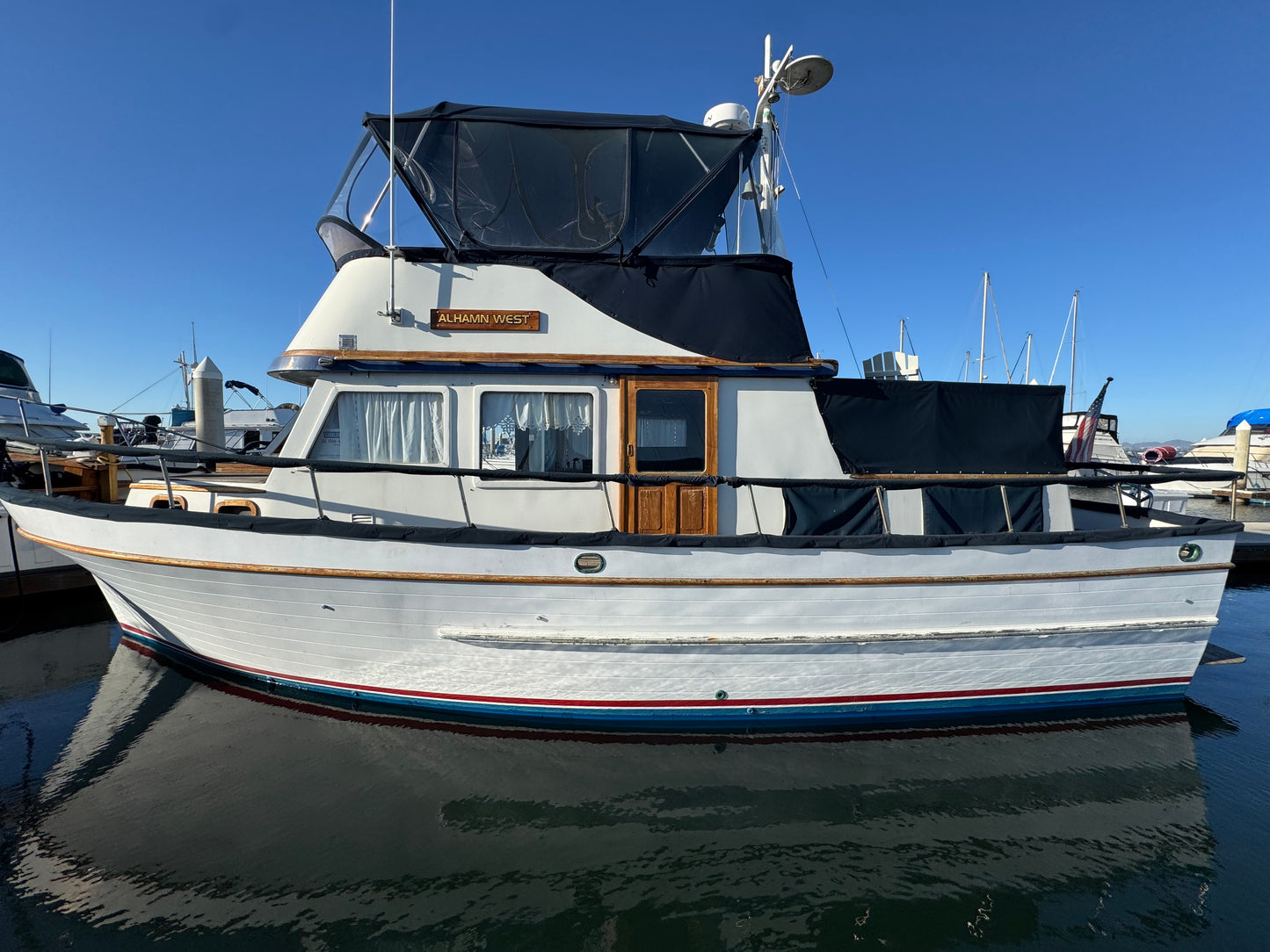 1979 36' C&L Trawler Located in Coronado, California...Offered By Yacht Coast Yacht Sales