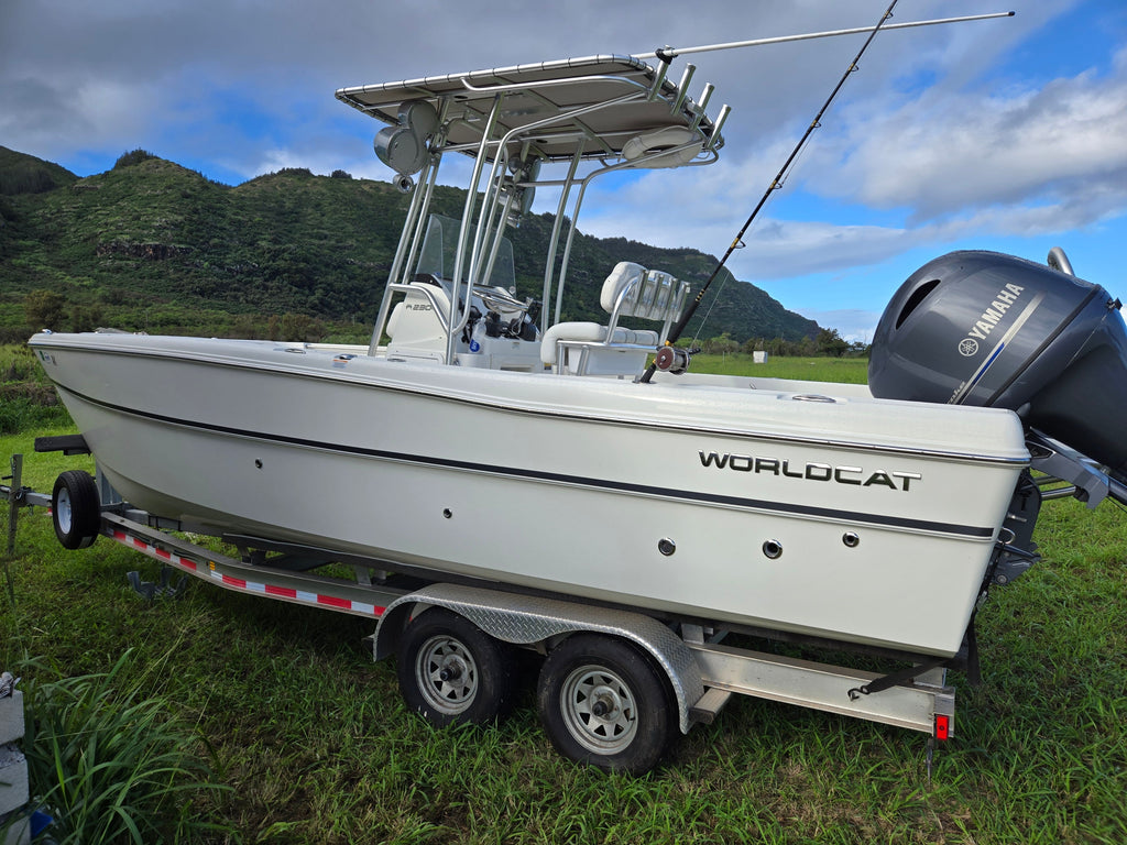 Sold! 2016 World Cat 230 Center Console with Trailer & low hrs. Located in Honolulu, Hawaii... Offered By Yacht Coast Yacht Sales